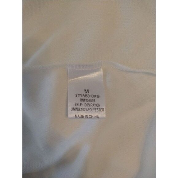 Shero  Lace Ruffled  maxi sleeveless  dress Md White Boho Cottage Core Beachy - Picture 11 of 11